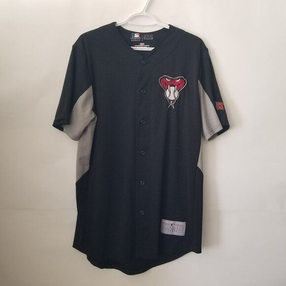 Arizona Diamondbacks MLB Original Merchandise Men M Black Button Up Jersey Shirt - Picture 1 of 16